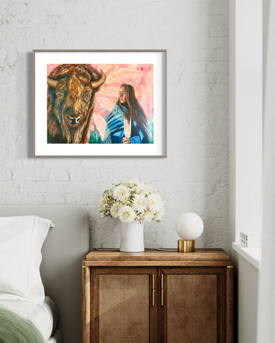 Calm, The Buffalo - Fine Art Print 12x16in.