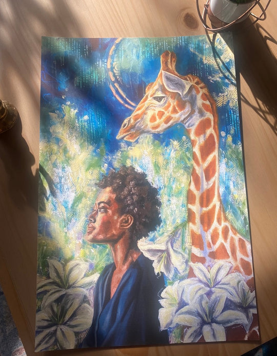 Vision, The Giraffe - Fine Art Print 12x18in.