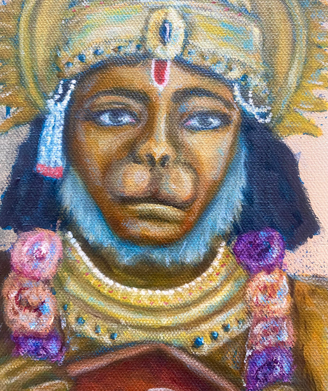 Bhakti - Hanuman Original Oil Painting