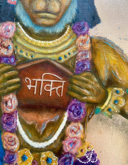 Bhakti - Hanuman Original Oil Painting