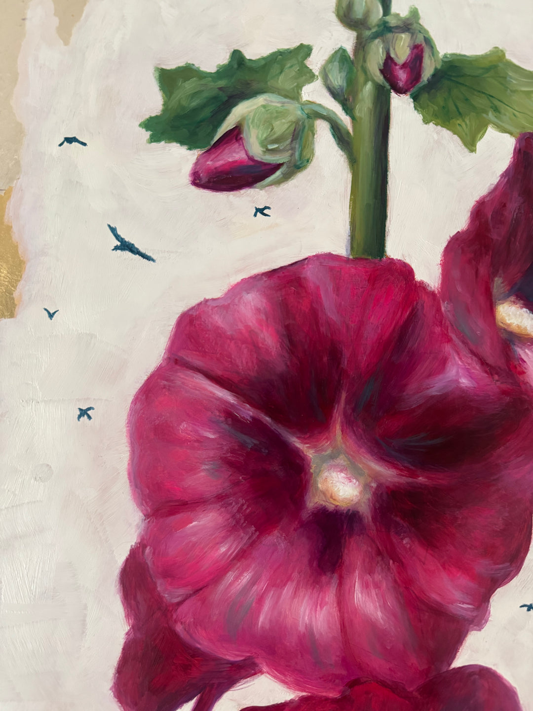 Summer Hollyhocks