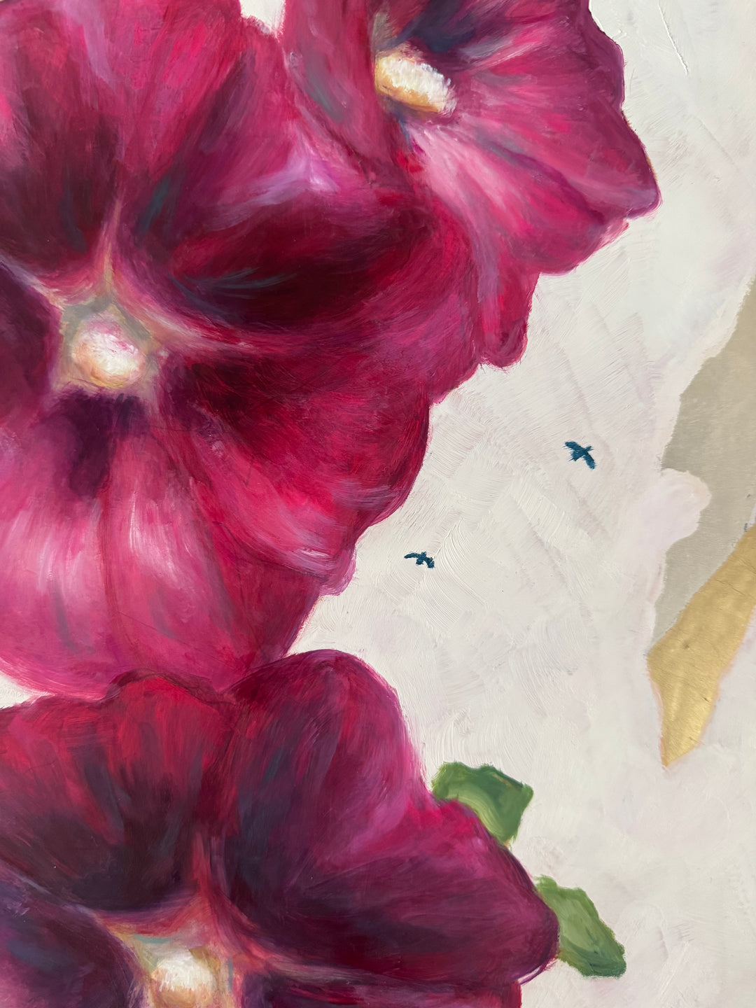 Summer Hollyhocks