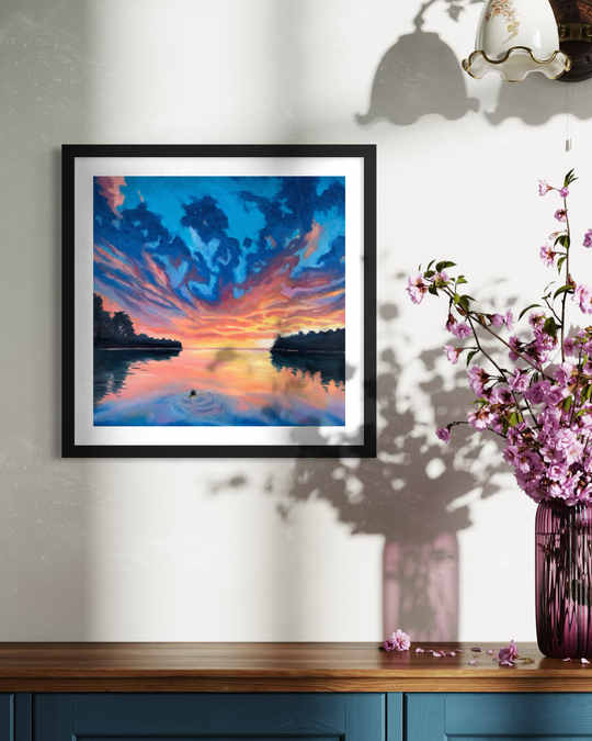 Morning Swim - Fine Art Print 8x8 in.