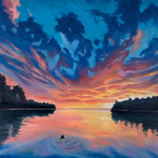 Morning Swim - Fine Art Print 8x8 in.